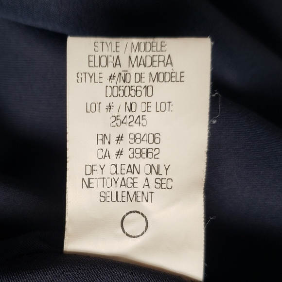 Theory Eliora Shift Dress in Maritime Navy Blue Madera Crepe Short Sleeve 12 - Picture 12 of 13